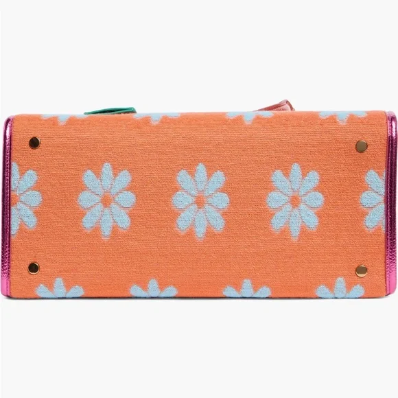 Kurt Geiger Multicolor Floral Patchwork Tote with Metallic Trim - Picture 5 of 5